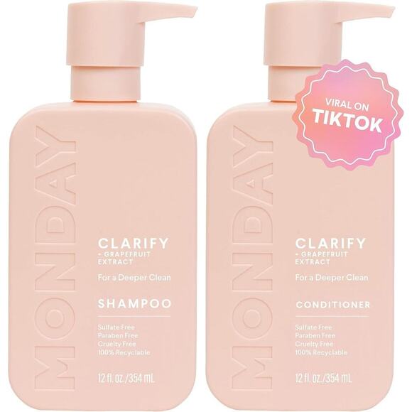 MONDAY HAIRCARE Clarify Shampoo and Conditioner Set Made with Grapefruit Extract - Picture 1 of 10